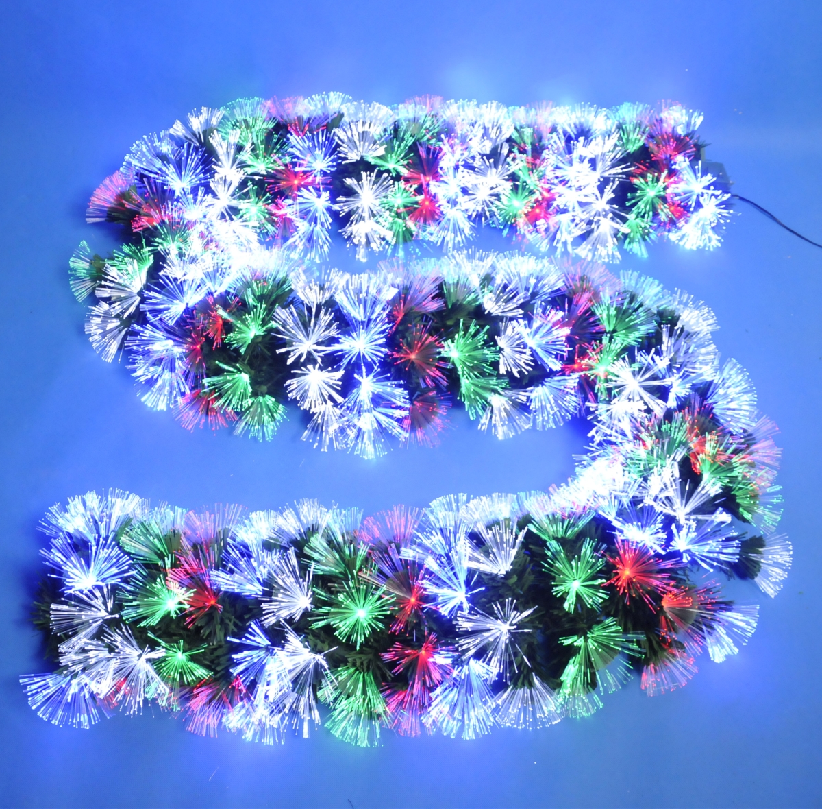9 ft. Multi-Function Color Changing Fiber Optic Artificial Pine Christmas Garland