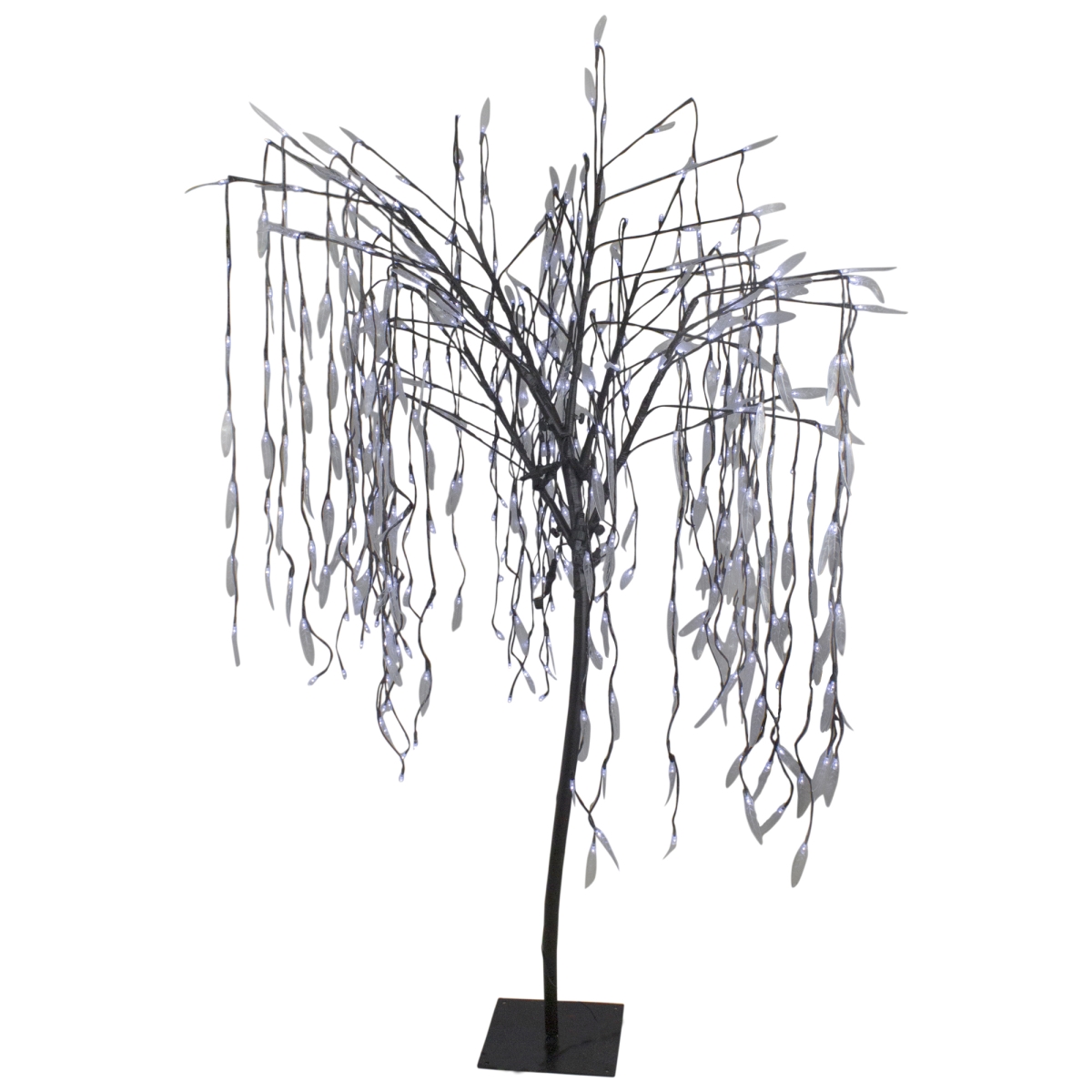 6 ft. Lighted Christmas Willow Tree Outdoor Decoration - Pure White LED Lights