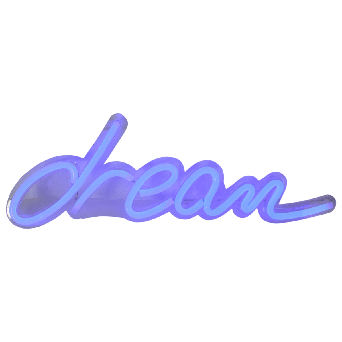 17 in. Neon Style Dream LED Lighted Wall Sign, Bright Blue