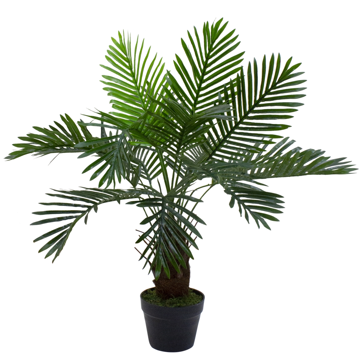 35 in. Green Artificial Miniature Potted Palm Plant