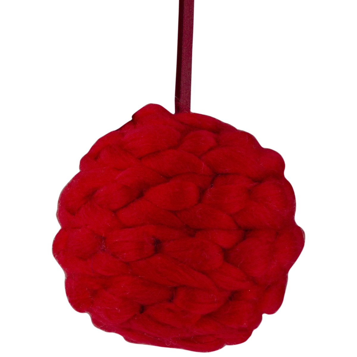 5.5 in. Red Yarn Ball Hanging Christmas Ornament
