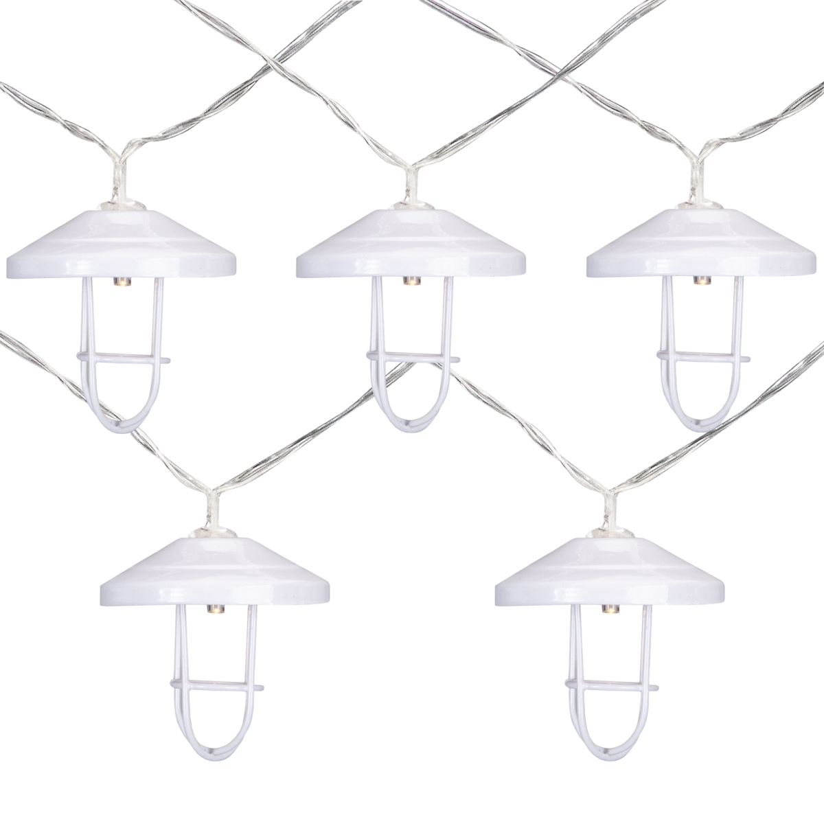 34318900 3 ft. Clear Wire Battery Operated LED Warm White Lantern Christmas Light - Set of 10