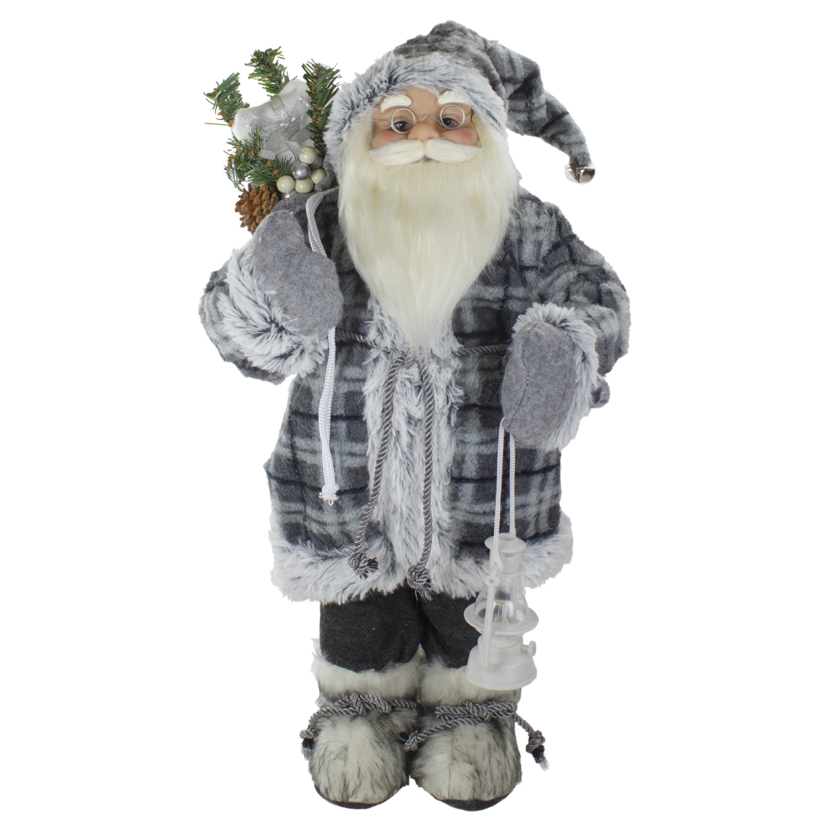 Picture of NorthLight 34316610 2 ft. Standing Santa Christmas Figure Carrying a Lantern