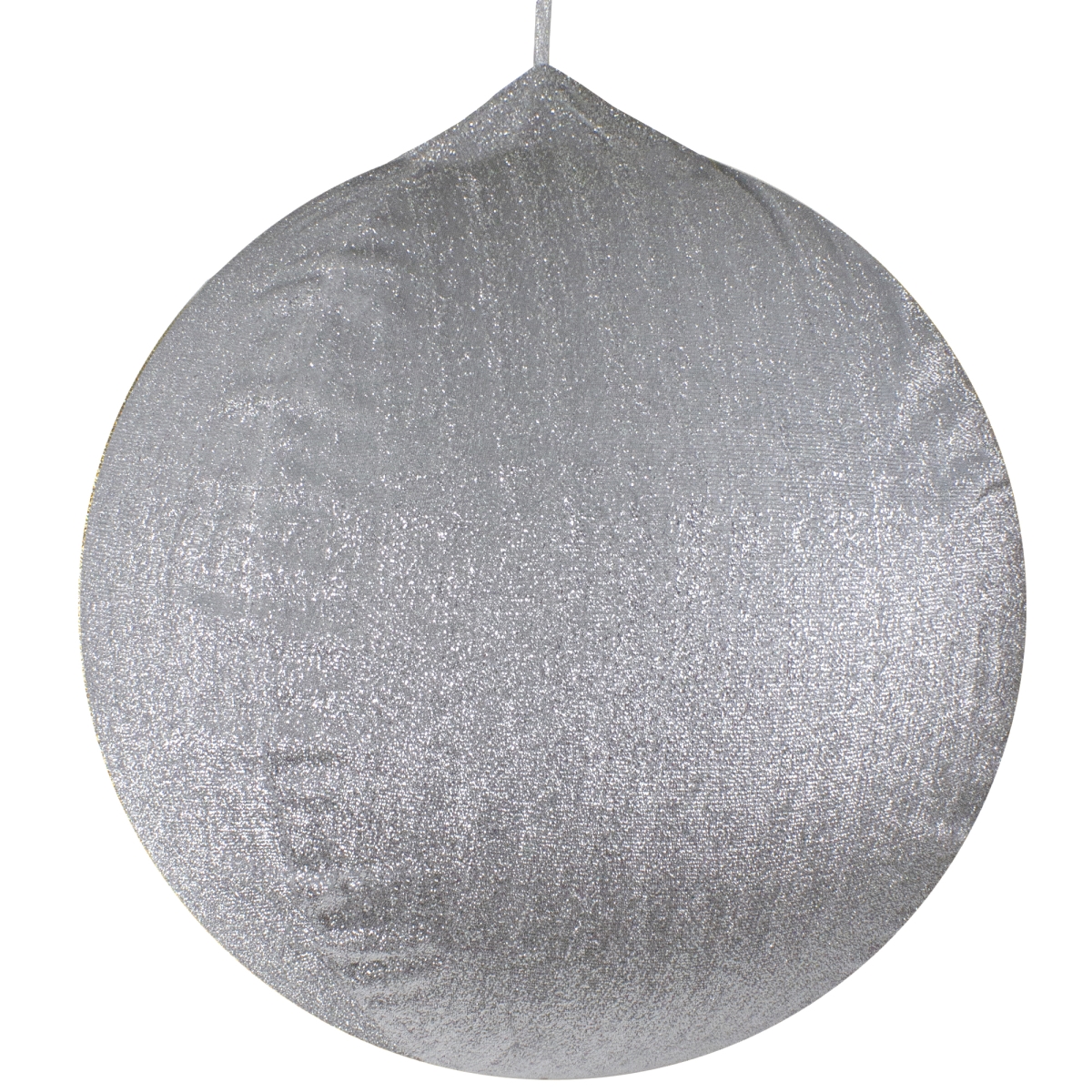 34314438 27.5 in. Tinsel Inflatable Christmas Ball Ornament Outdoor Decoration, Silver -  NorthLight