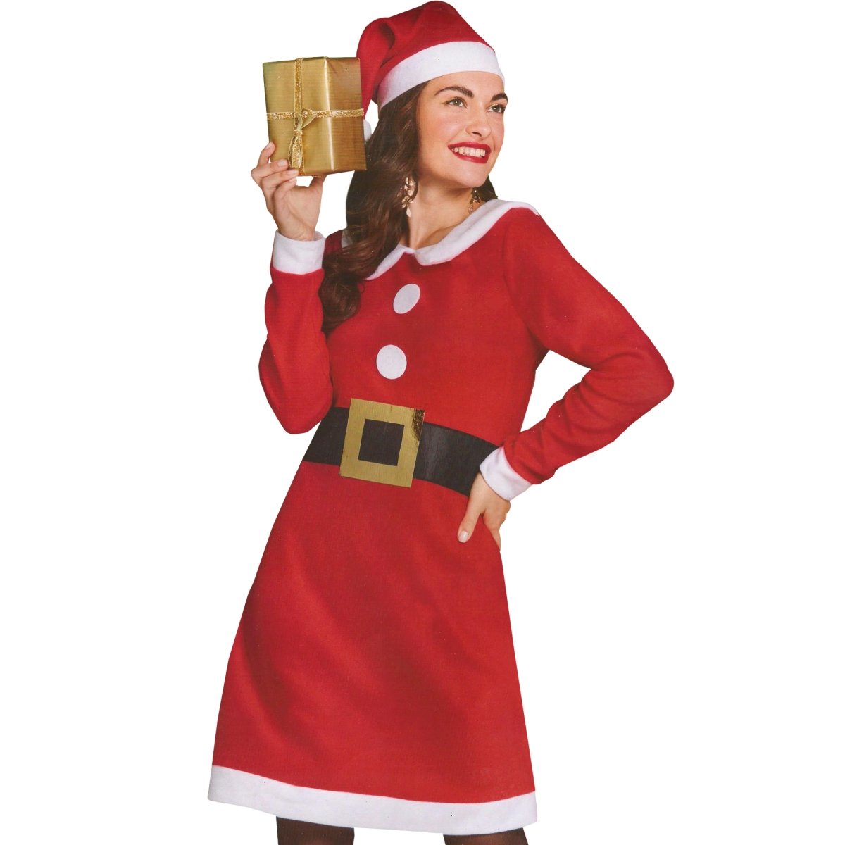 34337582 41 in. Womens Mrs. Claus Costume Set, Red & White - Small - 3 Piece -  NorthLight