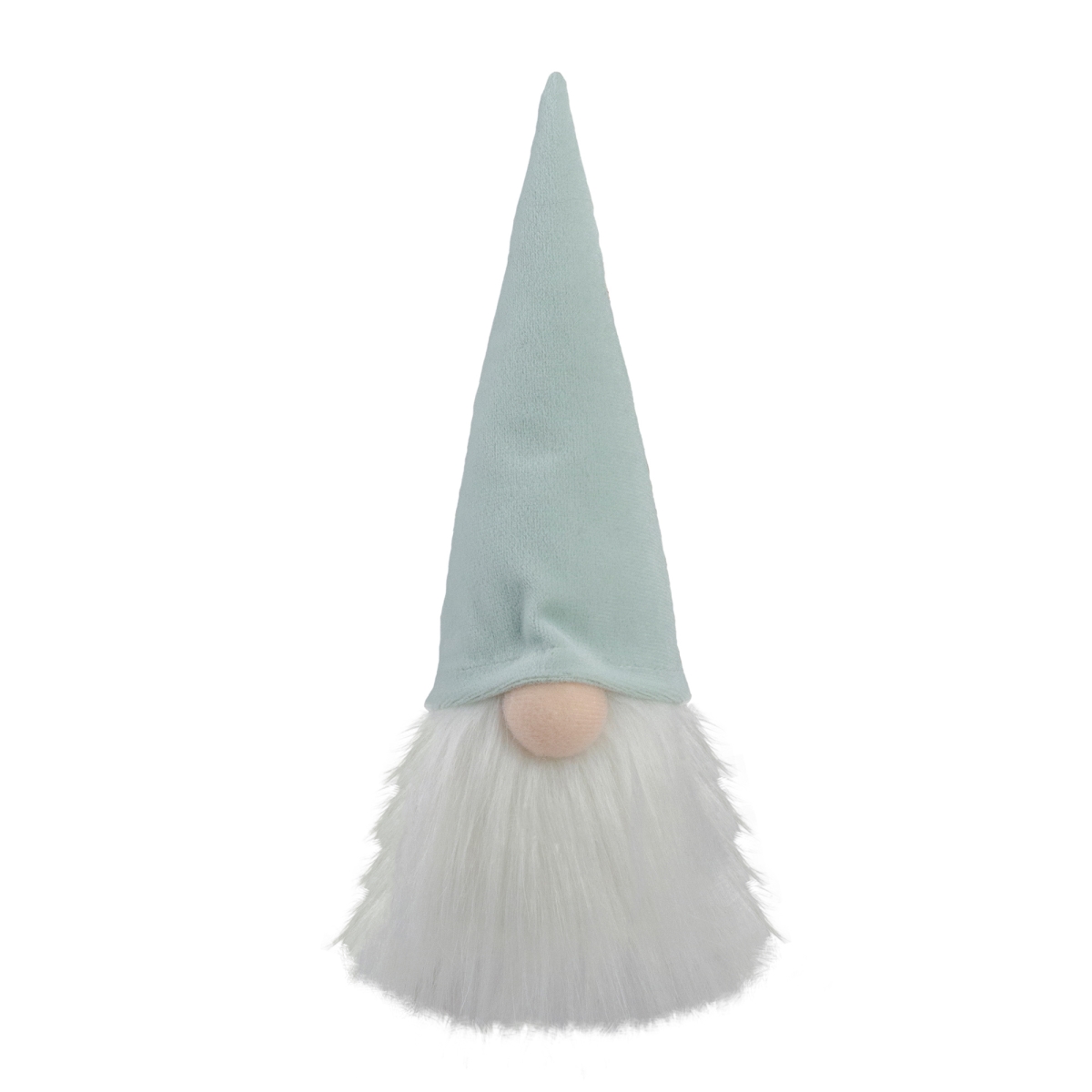 34316573 8 in. Gnome Head Christmas Decoration, Mint Green & White
