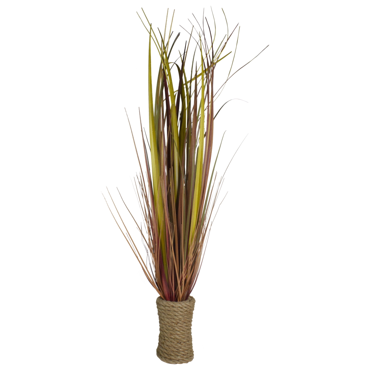 34615960 34 in. Artificial Grass Plant Rope Pot, Red