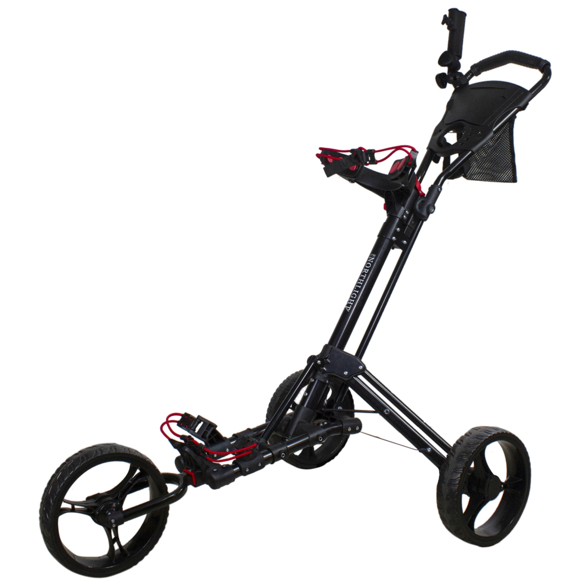 Picture of NorthLight 34313182 48 in. Black Easy Folding 3 Wheel Golf Bag Push Cart
