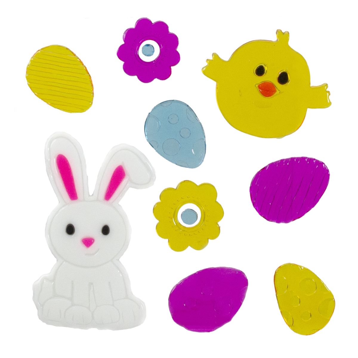 Picture of NorthLight 34316526 7.75 x 7.75 in. Bright Floral Spring Easter Egg Gel Window Clings