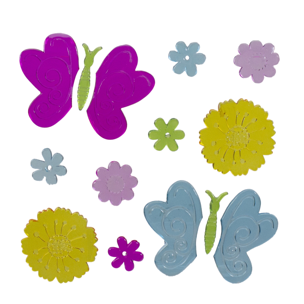 Picture of NorthLight 34316533 7.75 x 7.75 in. Butterflies & Flowers Spring Gel Window Clings