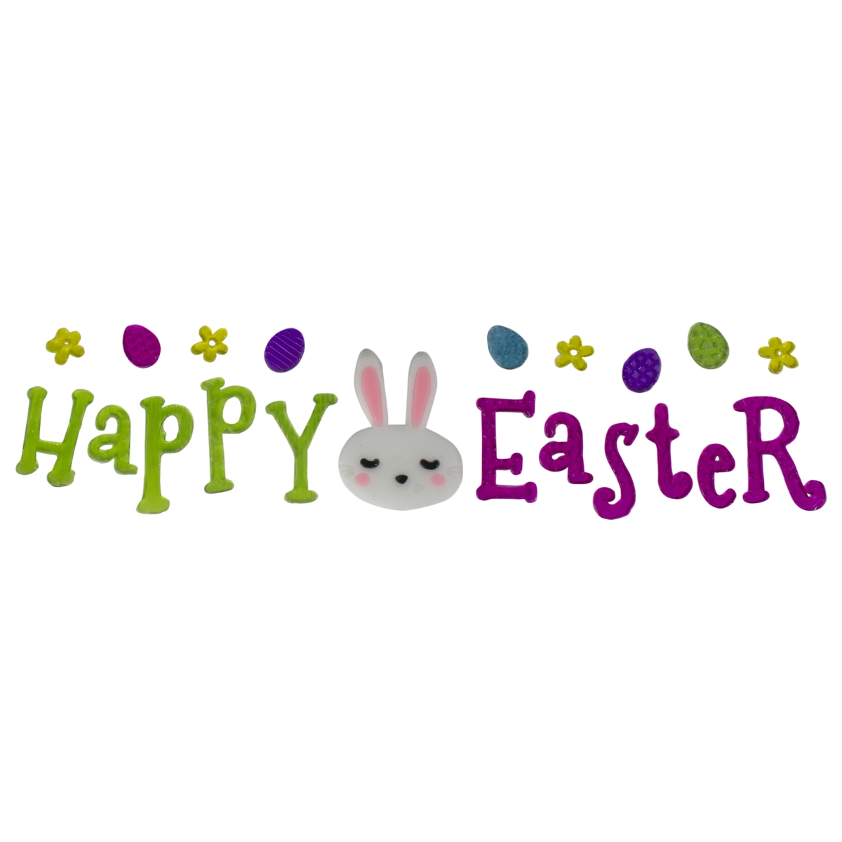 Picture of NorthLight 34316545 7.75 x 7.75 in. Happy Easter Spring Gel Window Clings&#44; Pink & Green