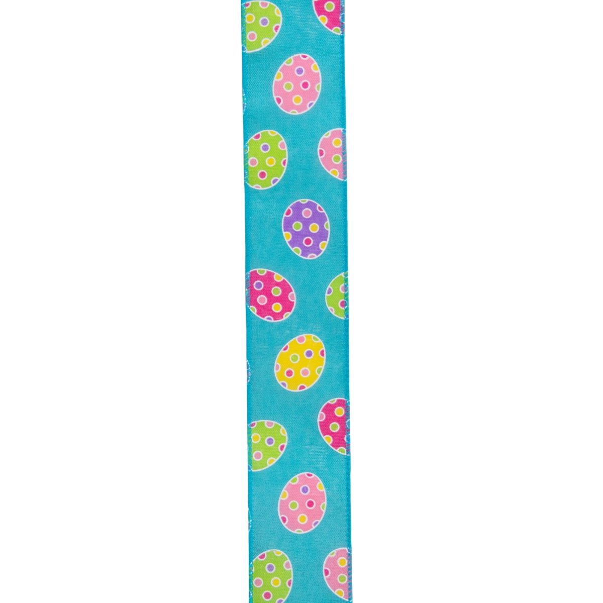 Picture of NorthLight 34676969 2.5 in. x 10 yard Easter Egg Spring Wired Craft Ribbon, Blue