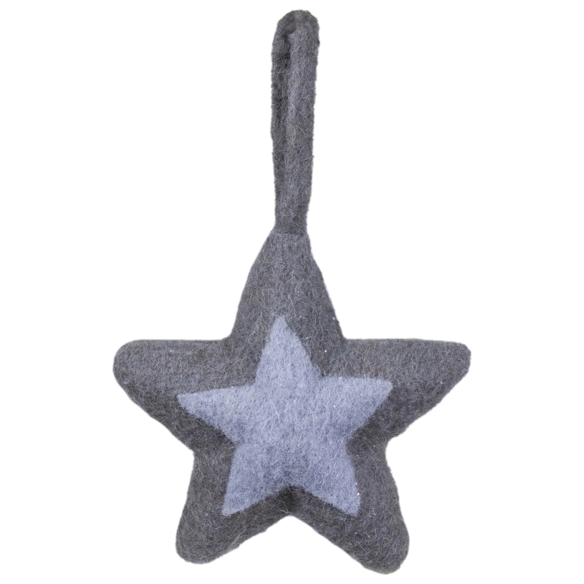 34300516 6.25 in. Shades of Gray Felt Star Christmas Ornament