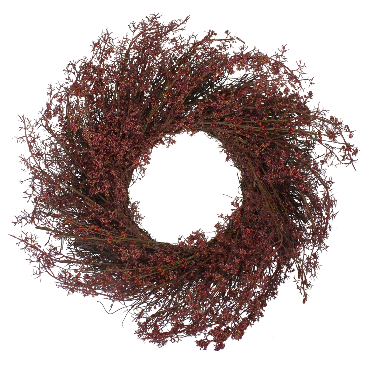 24 in. Fall Harvest Burgundy Berry Artificial Wreath