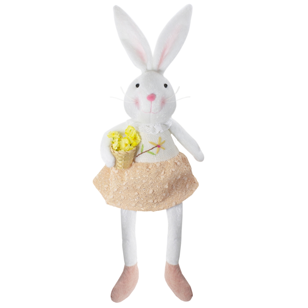 Picture of NorthLight 34739074 24 in. Girl Bunny Rabbit Easter & Spring Table Top Figure&#44; White & Pink