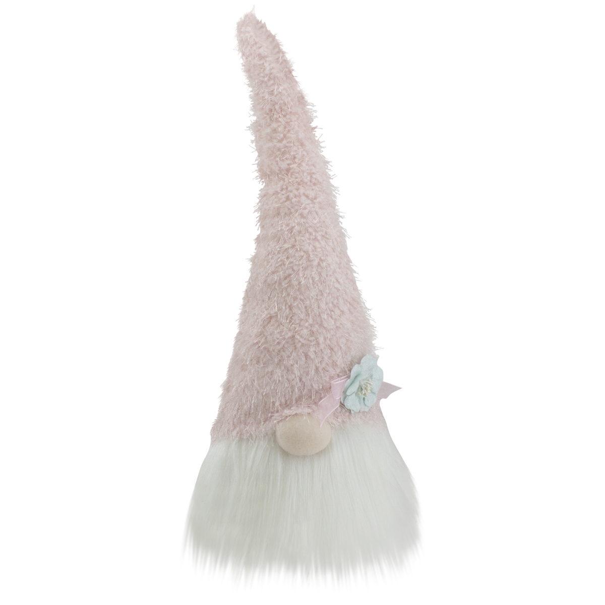 Picture of NorthLight 34739099 16 in. Pink & White Spring & Easter Gnome Table Top Head with Blue Flower