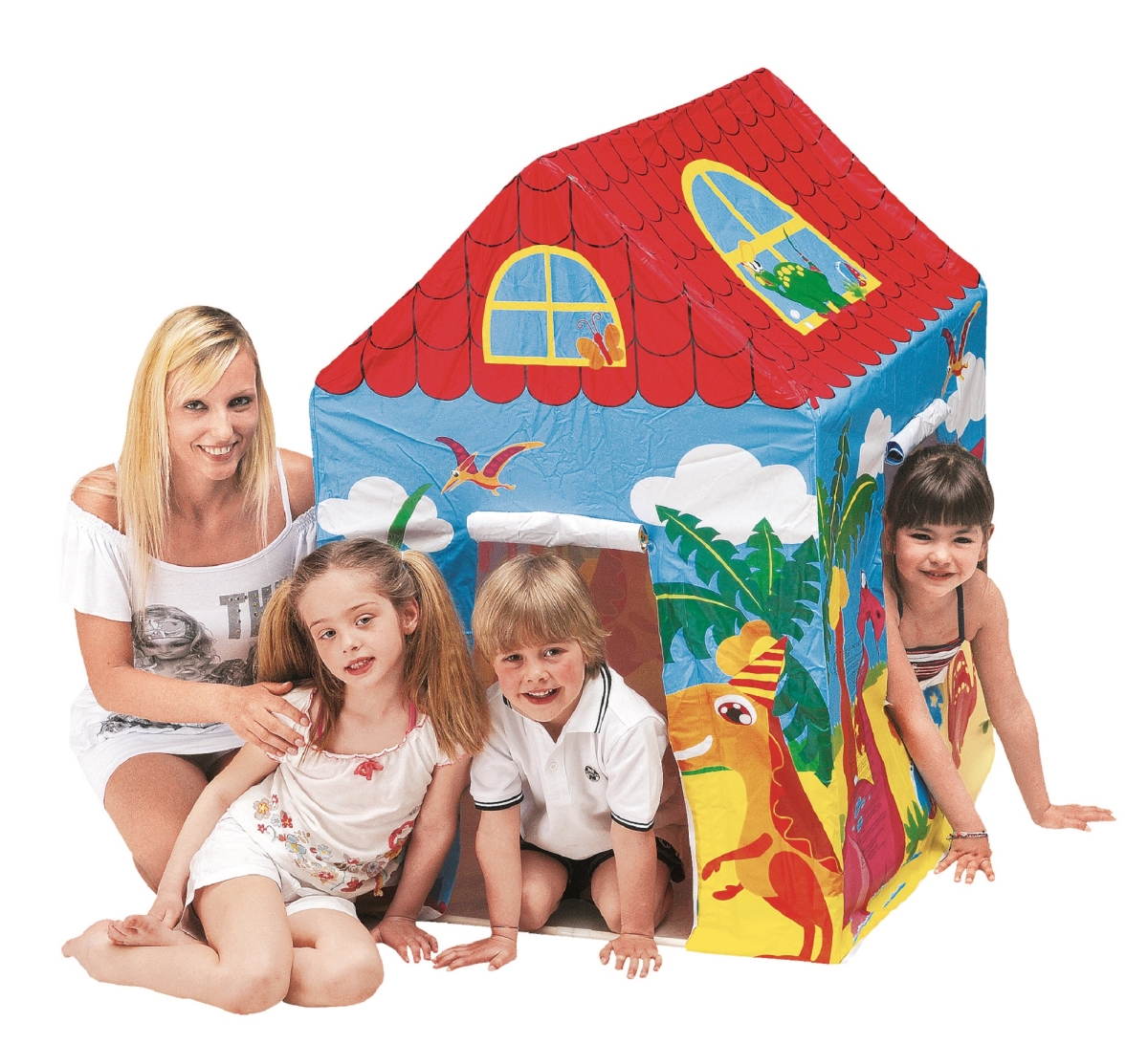 34256445 43 in. Dinosaurs Childrens Vinyl Playhouse