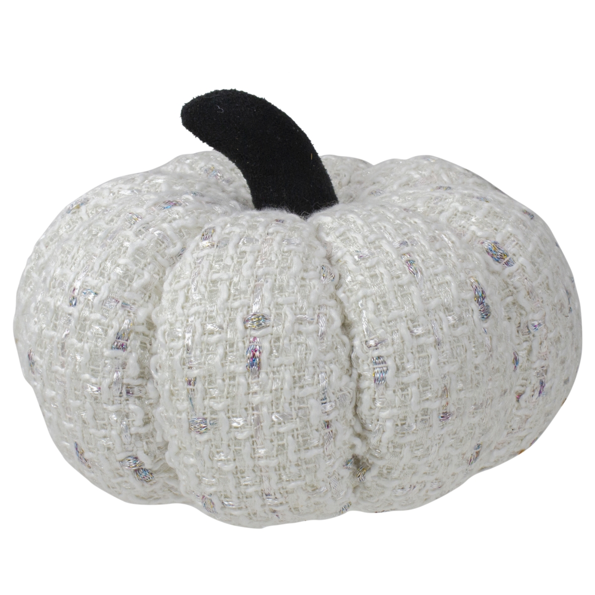 34314369 7 in. Ivory Knitted Fall Harvest Tabletop Pumpkin -  NorthLight