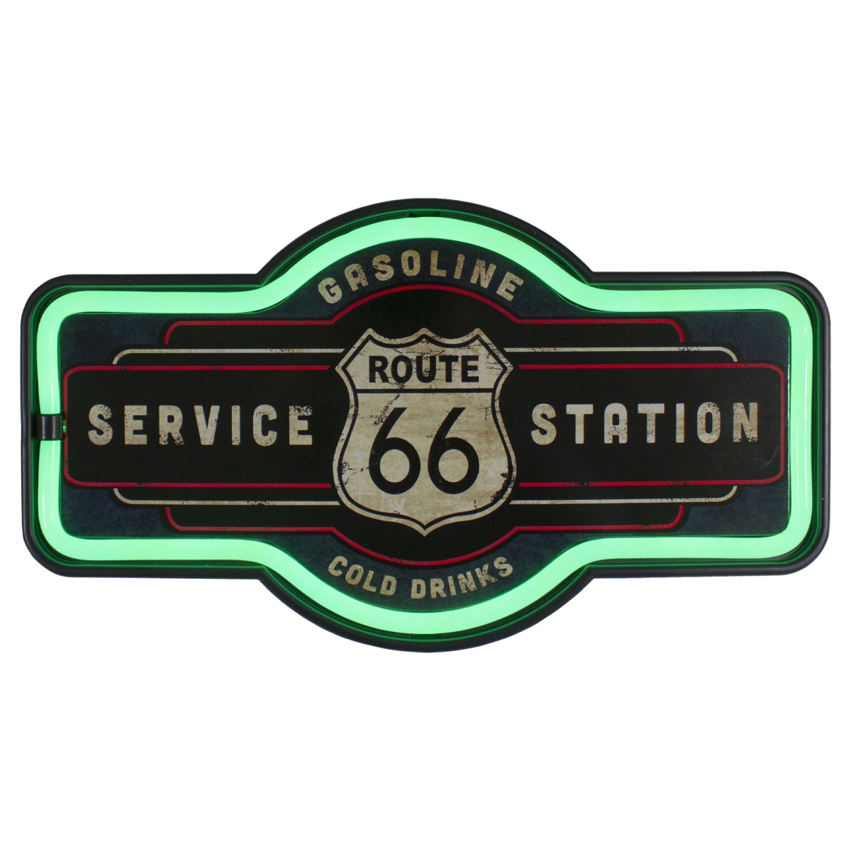 34769355 LED Lighted Route 66 Service Station Neon Style Wall Sign