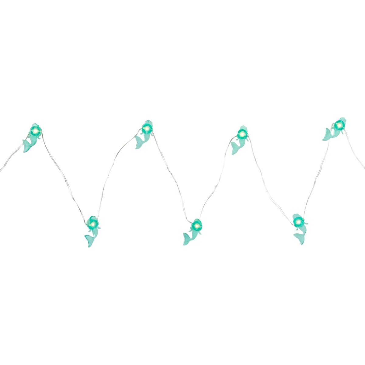 LED Teal Mermaid Fairy Lights, Warm White - 10 Count