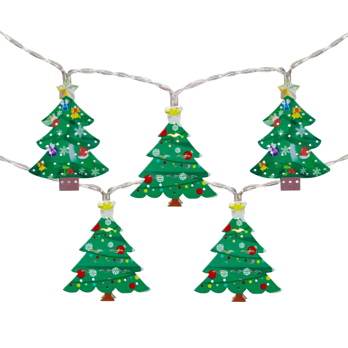 34851532 5.5 ft. Warm White LED Metal Christmas Tree Fairy Lights with Copper Wire - 10 Count