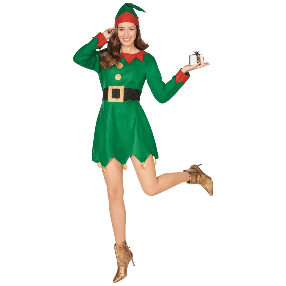 34337585 Elf Costume Includes Dress & Hat, Womens - Size Plus