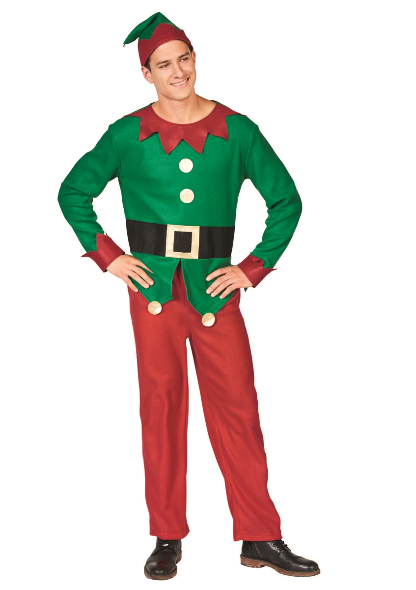 Picture of Northlight 34337593 45 in. A Christmas Santa Hat with Elf Costumefor Mens&#44; Red & Green - Size Plus