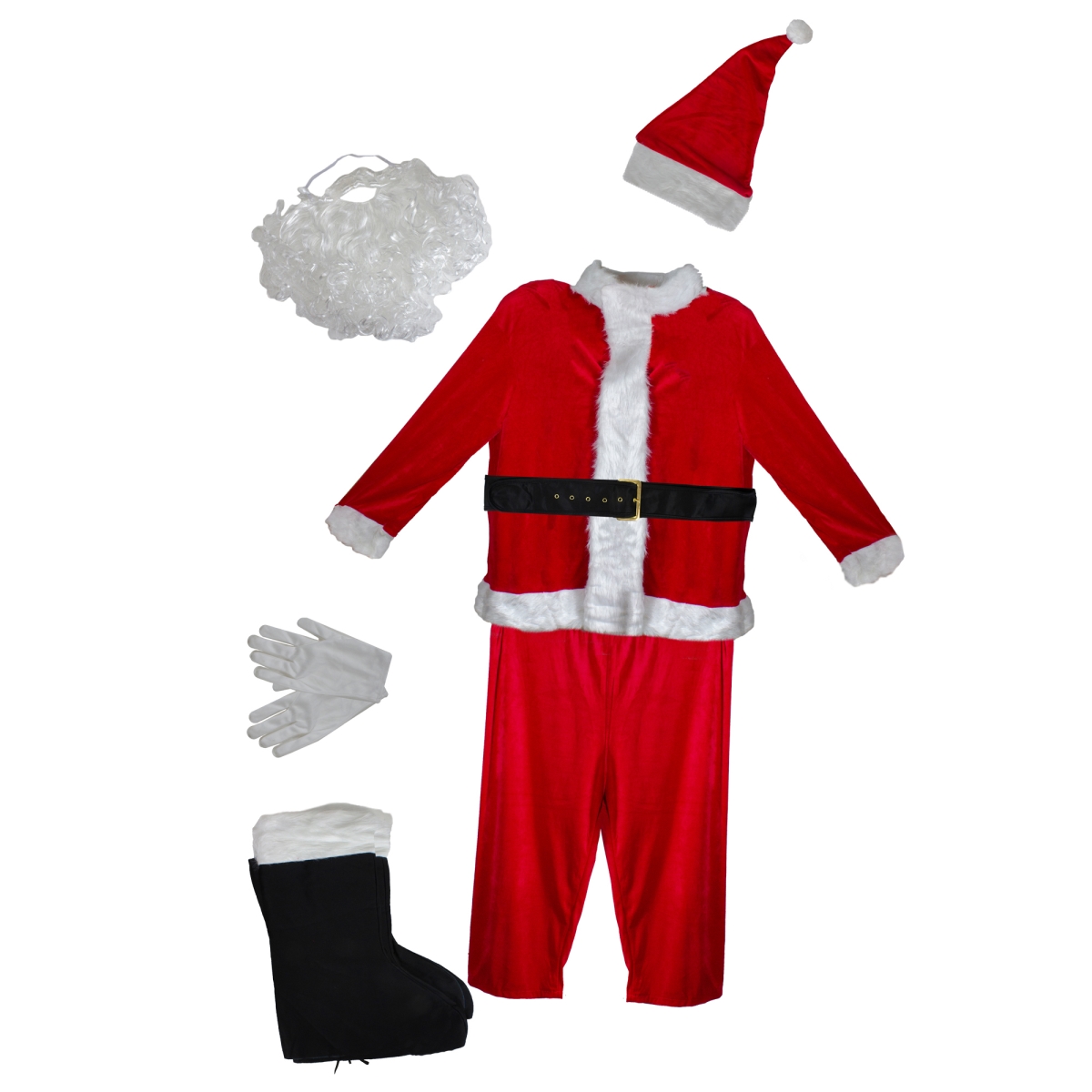 Picture of Northlight 34337595 Santa Claus Christmas Costume Set for Mens&#44; White & Red - Size Standard