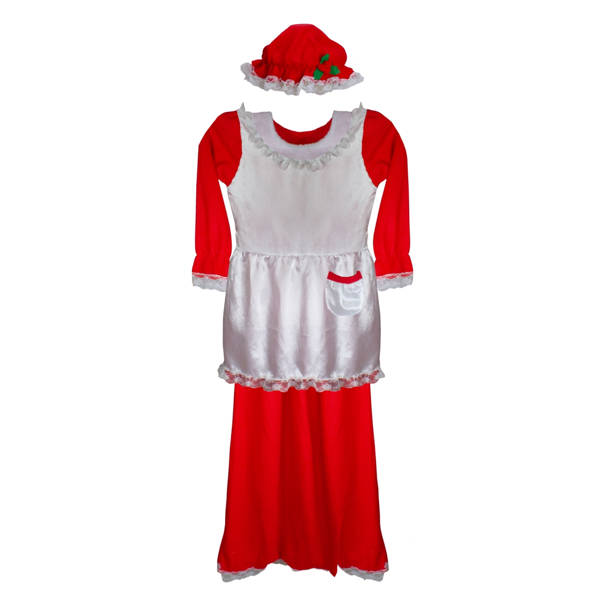34337611 Mrs.Claus Costume Set for Womens, Red & White - Size Plus