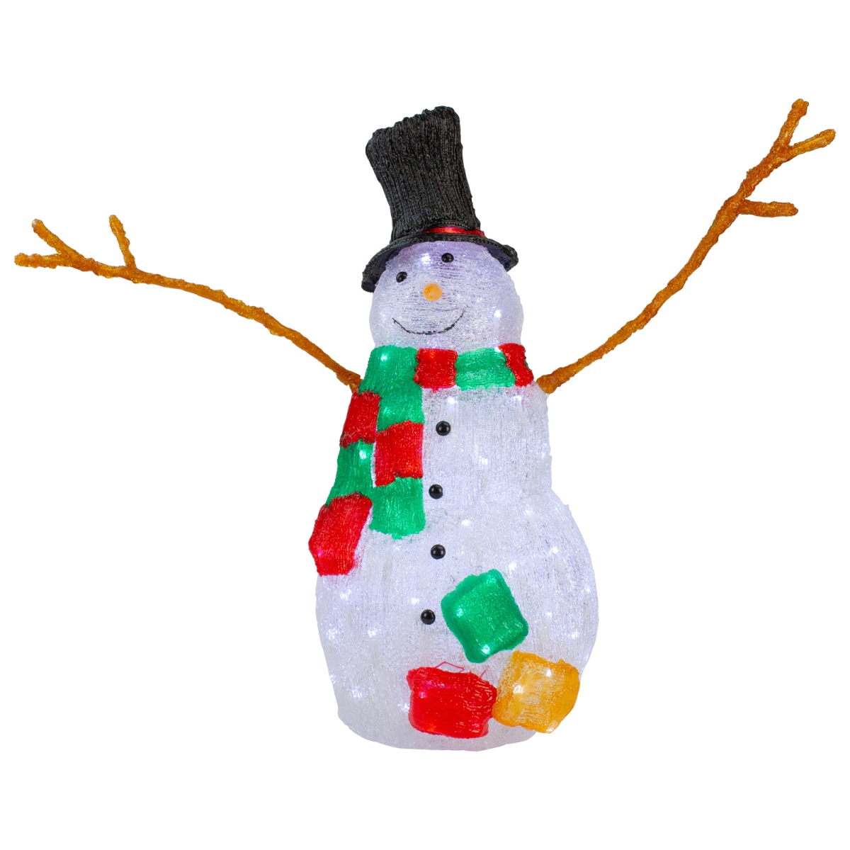 34850801 23 in. Lighted Commercial Grade Acrylic Snowman Christmas Display Decoration