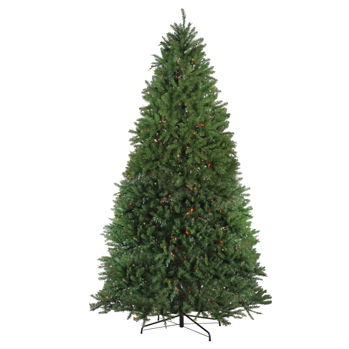 34908529 9 ft. Pre-Lit Rockwood Pine Artificial Christmas Tree, Multi Lights