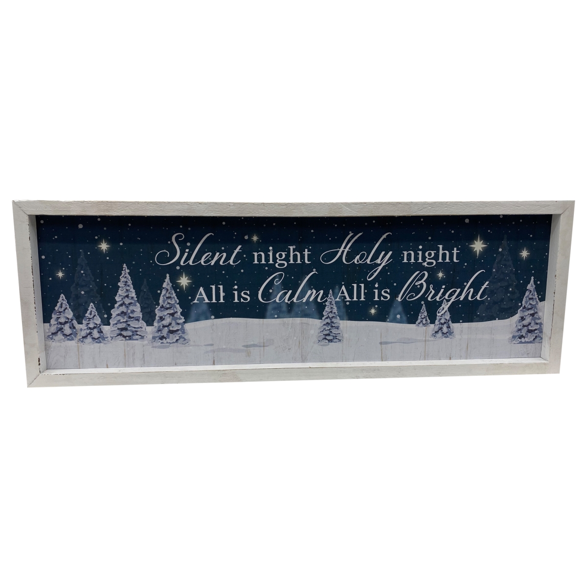 34865406 23.5 in. Framed Silent Night Christmas Wall Sign