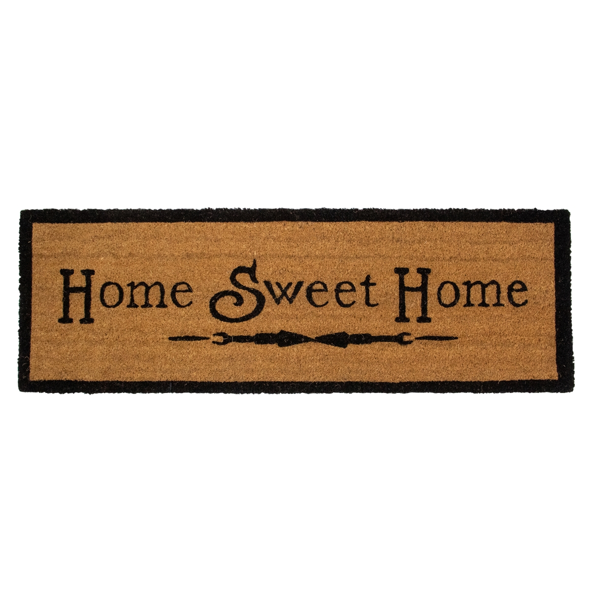 34865011 16 x 48 in. Natural Coir Rectangular Home Sweet Home Doormat, Brown