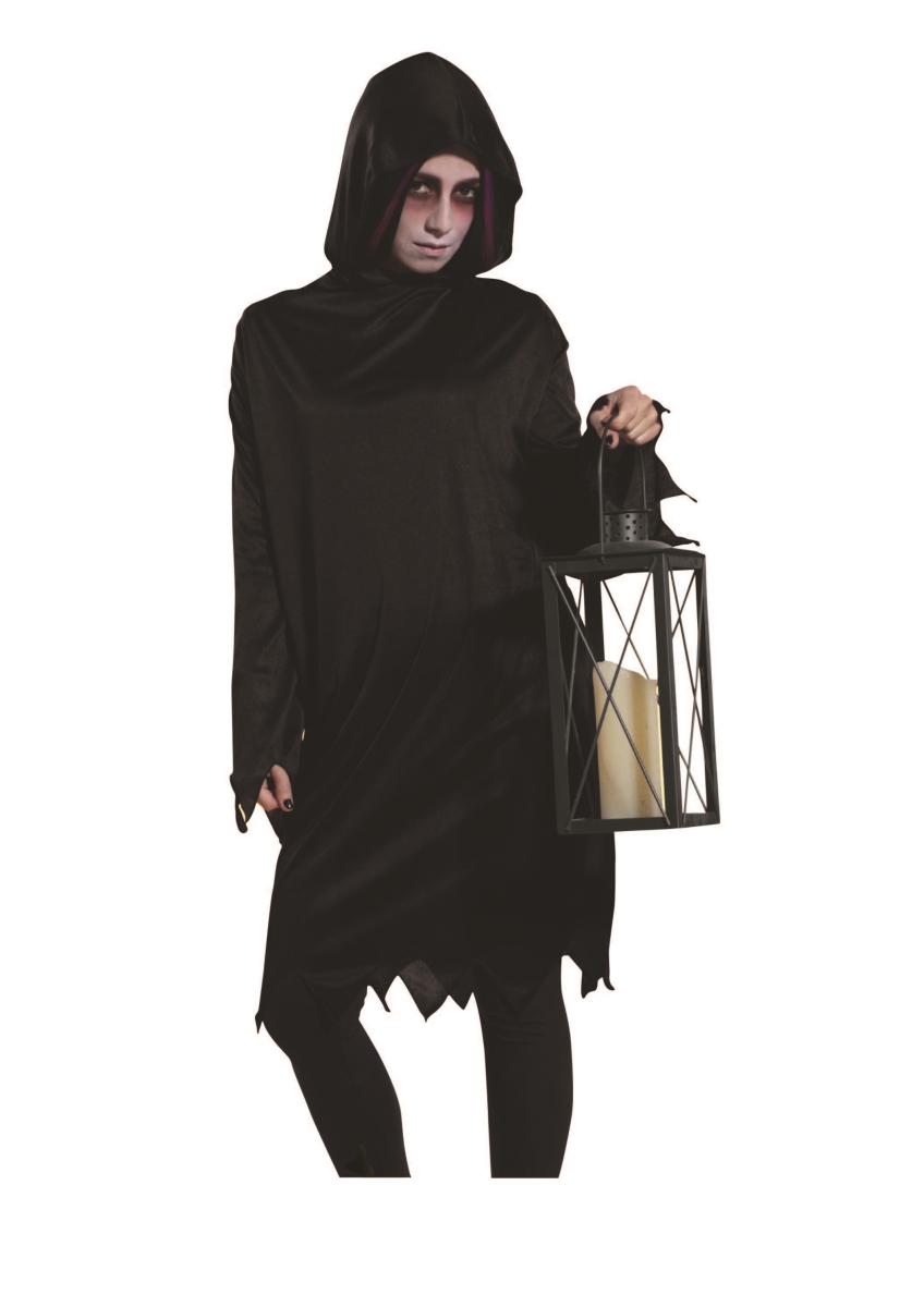 Picture of Northlight 33924646 Black Grim Reaper Men Adult Halloween Costume - Small
