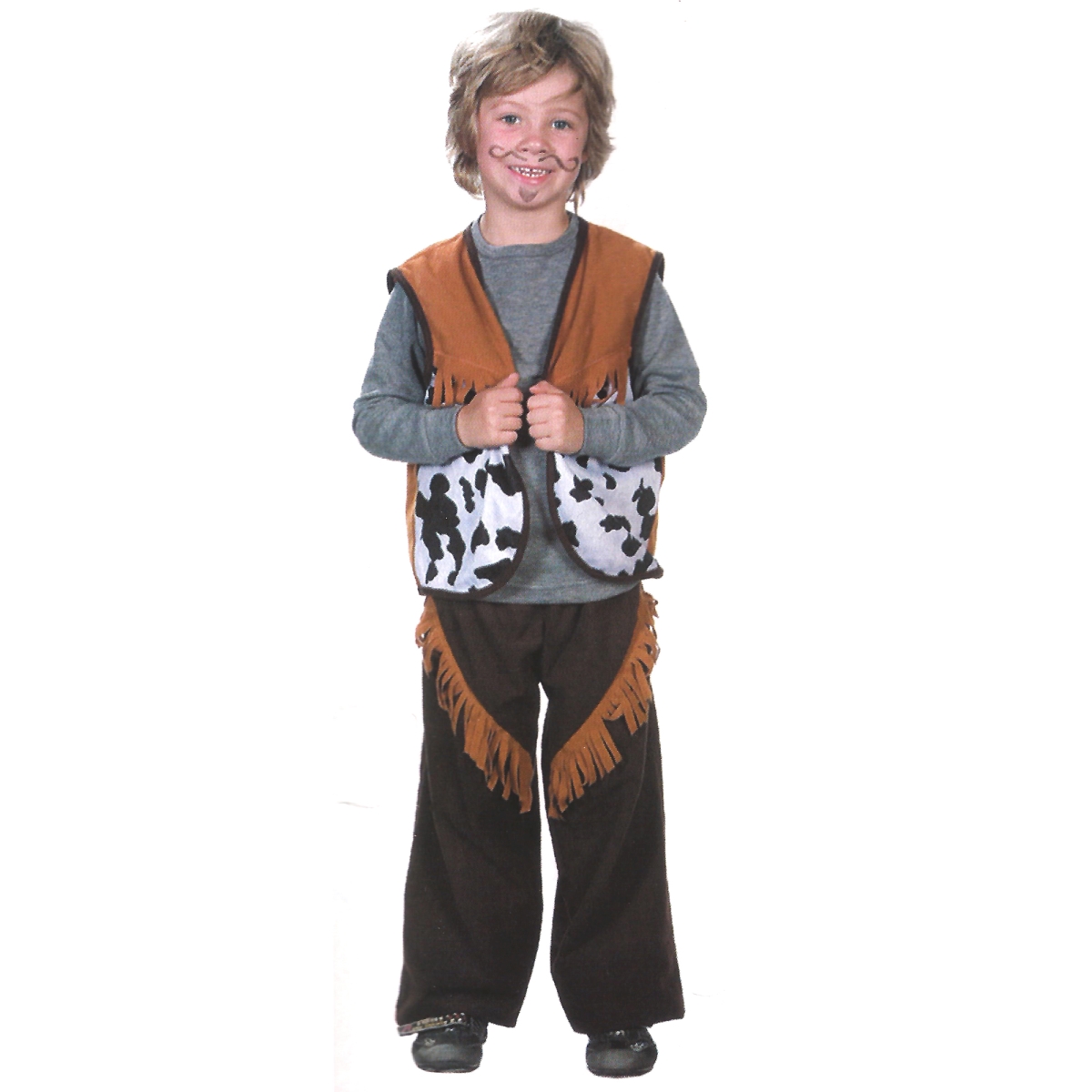 Picture of Northlight 33924659 Brown & White Cowboy Boy Child Halloween Costume - Medium