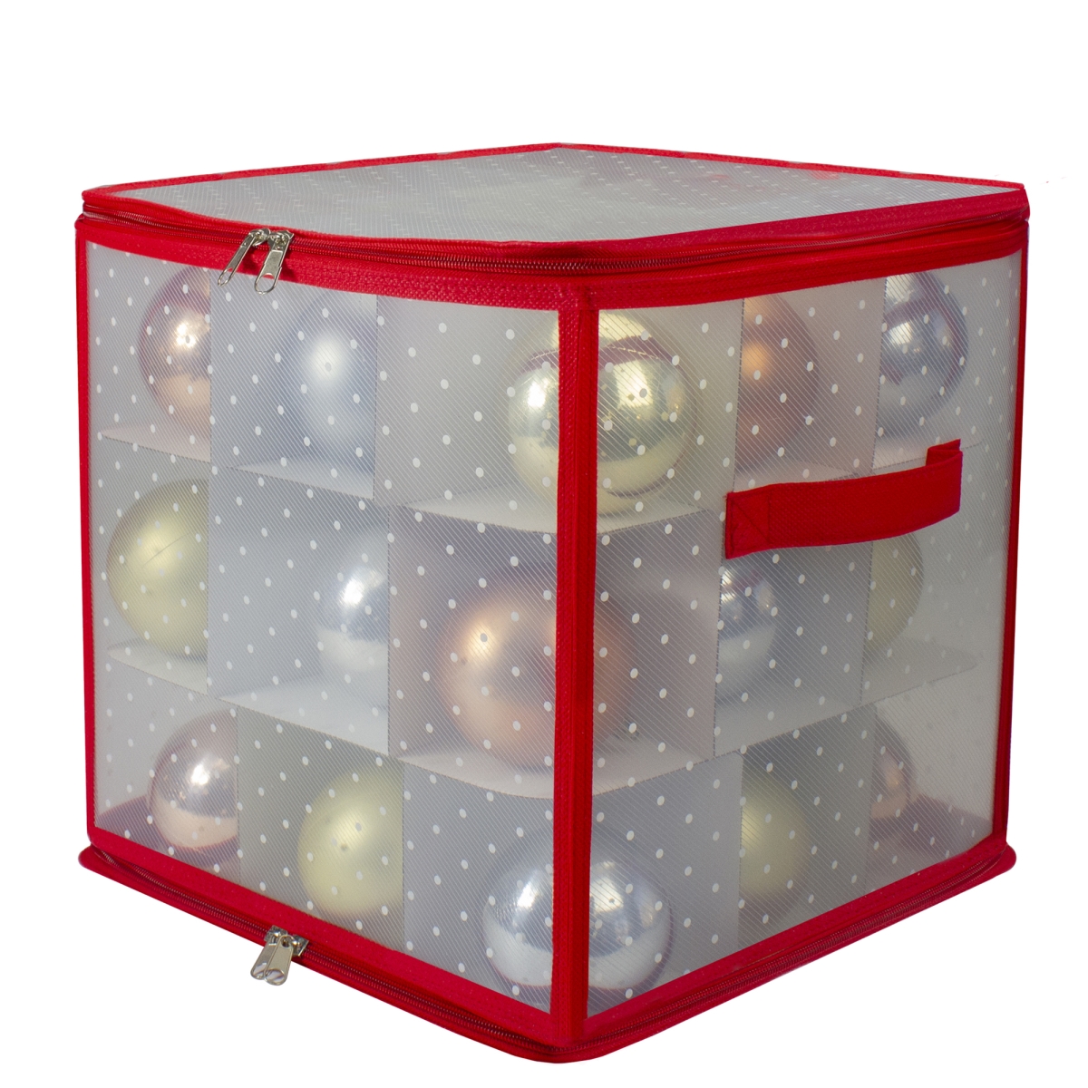 34866698 12 in. Transparent Zip Up Christmas Storage Box