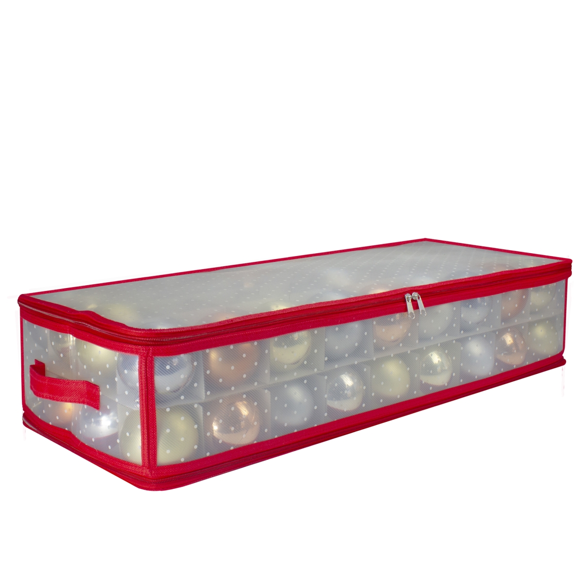 34866700 29 in. Transparent Zip Up Christmas Storage Box