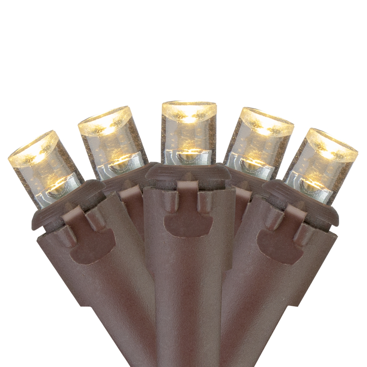 Picture of Brite Star 32551385 6 ft. Brown Wire & Warm White LED Wide Angle Icicle Christmas Lights - 70 Count