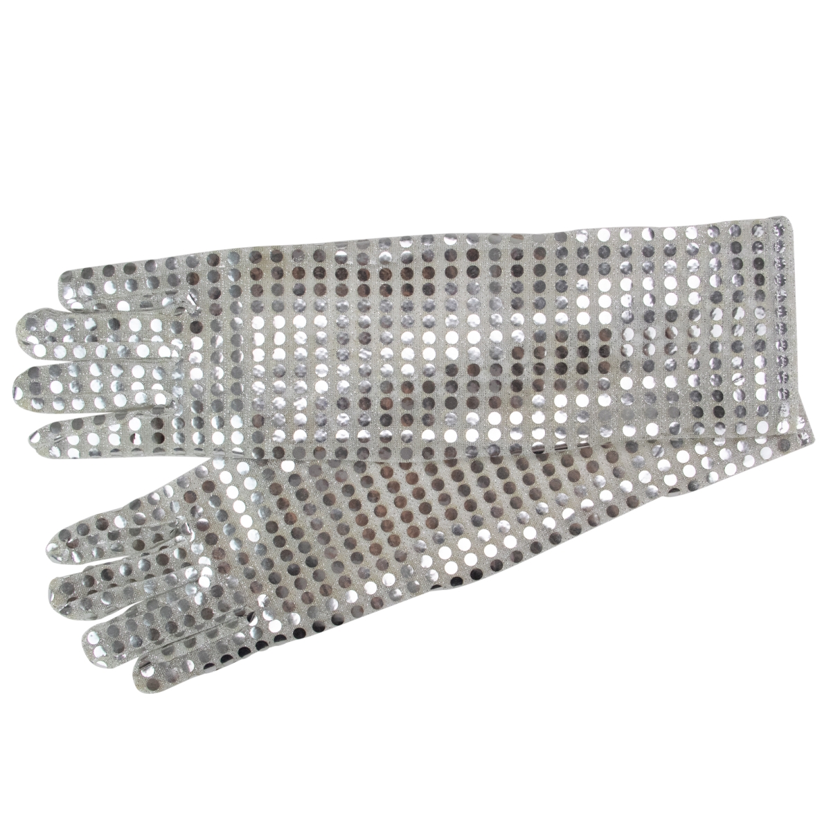 Picture of Northlight 34108975 Silver Sequined Girl Child Halloween Gloves Costume Accessory - One Size
