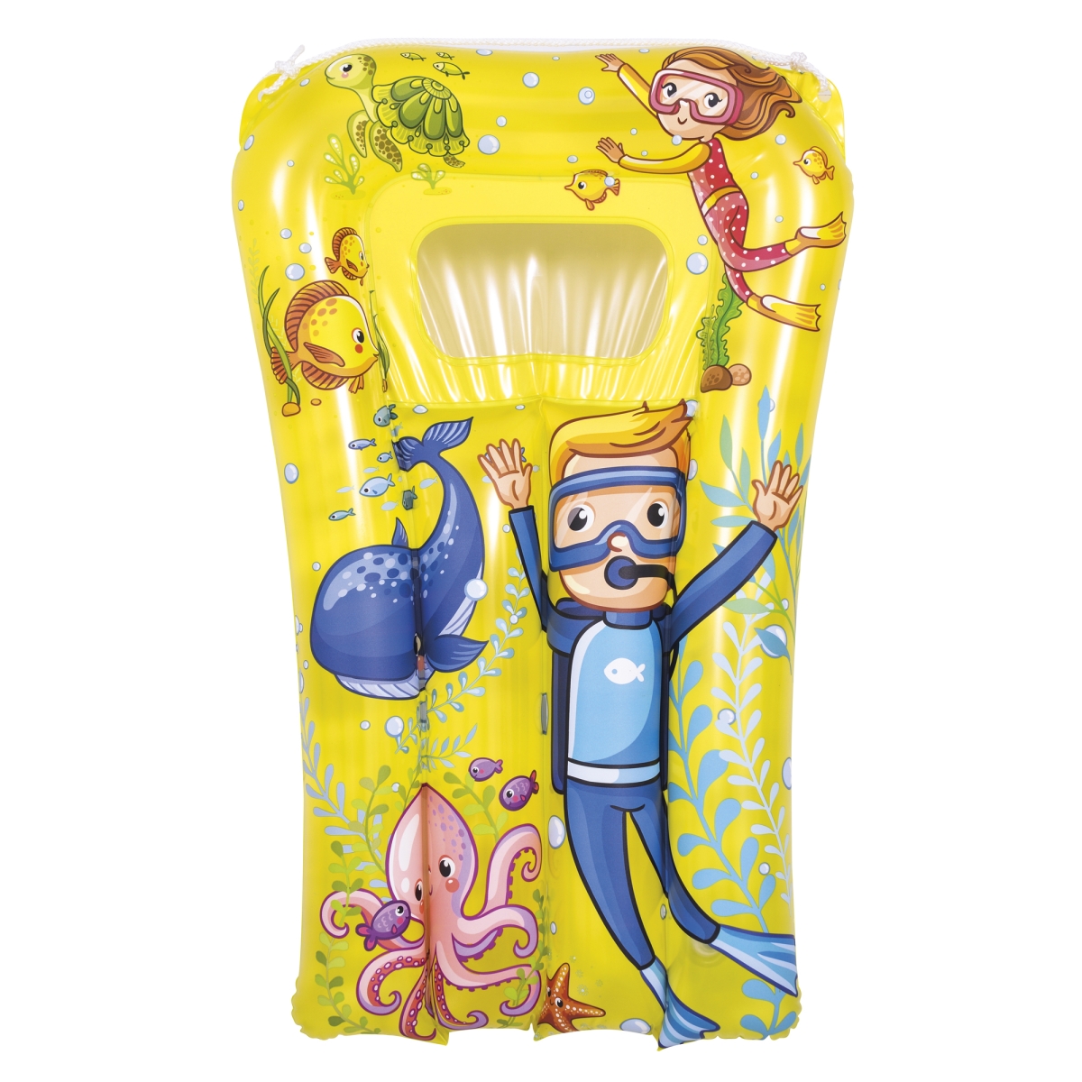 34808568 29 in. Yellow Underwater Sea World Inflatable Kick Board