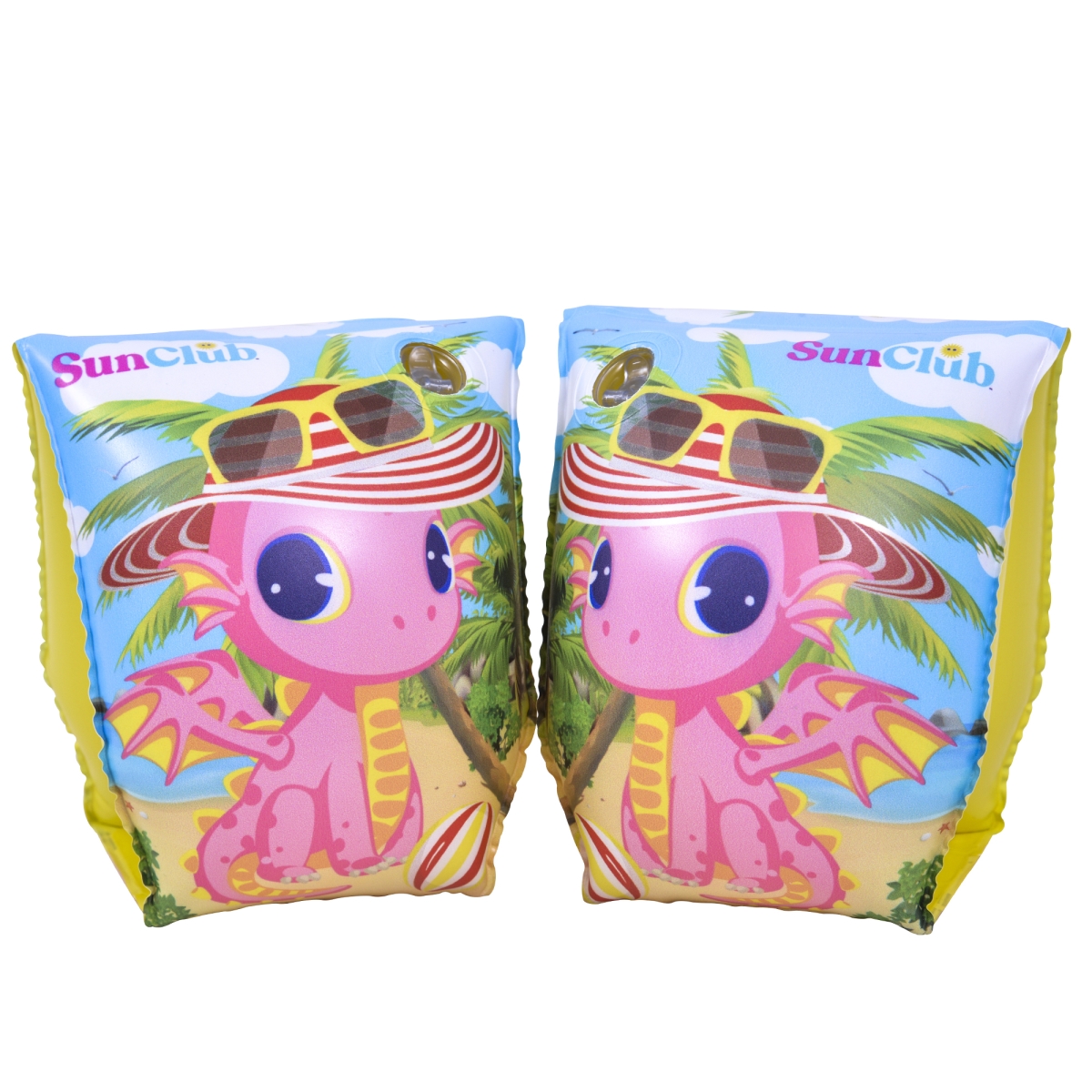 34808576 9 in. Inflatable Pink Dragon Swimming Arm Float