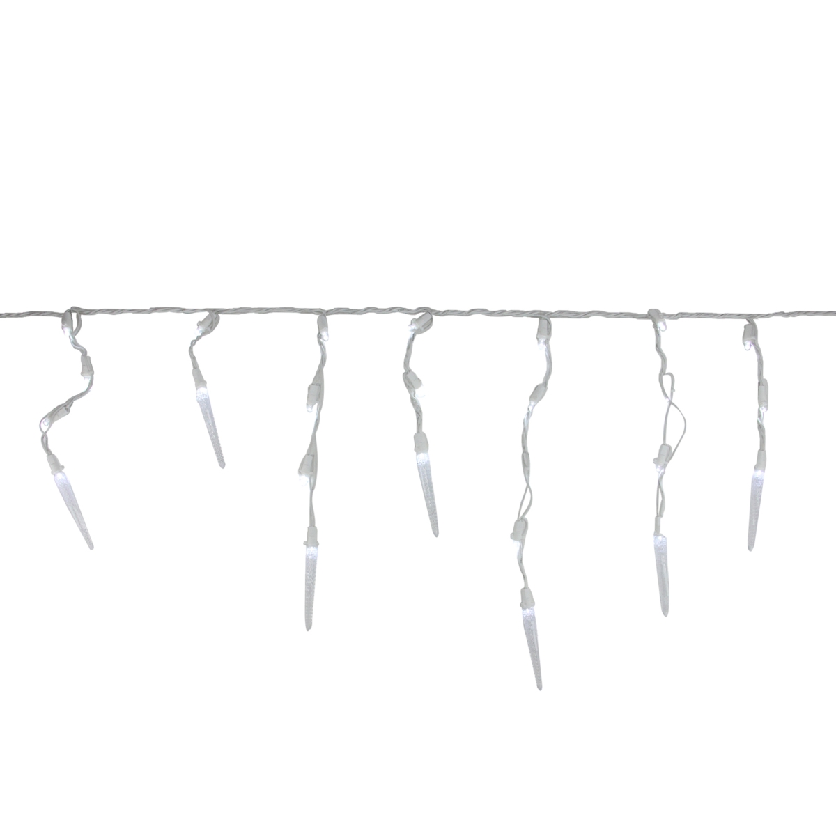 Picture of Brite Star 32735106 5.75 ft. White Wire & LED Icicle Mini Christmas Lights - 60 Count
