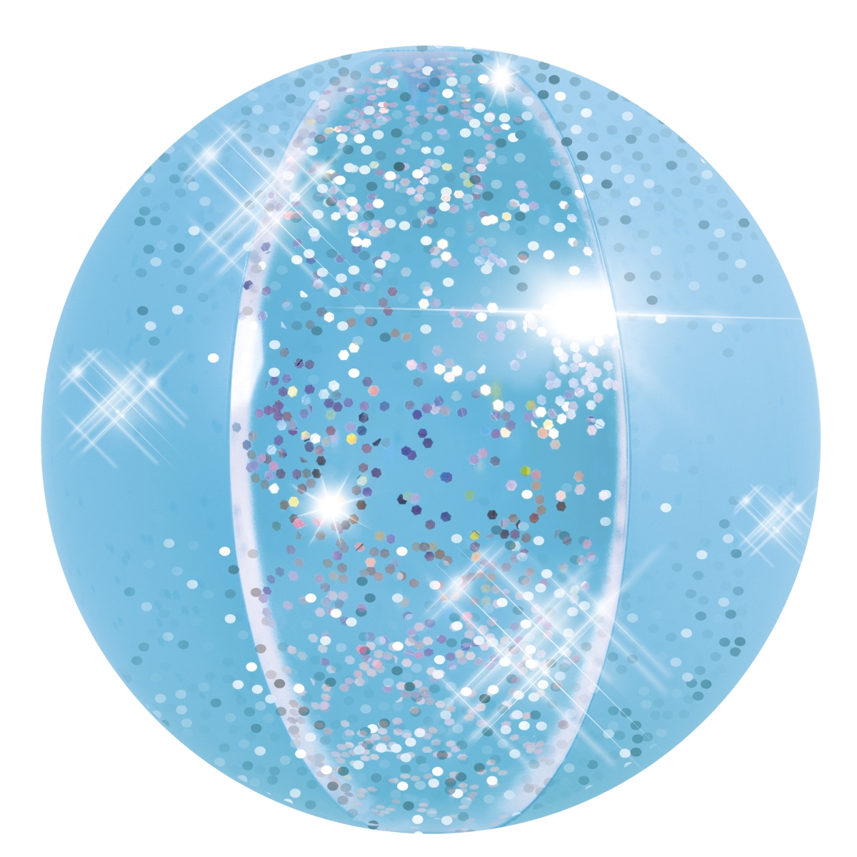 16 in. Blue Glitter Inflatable Beach Ball