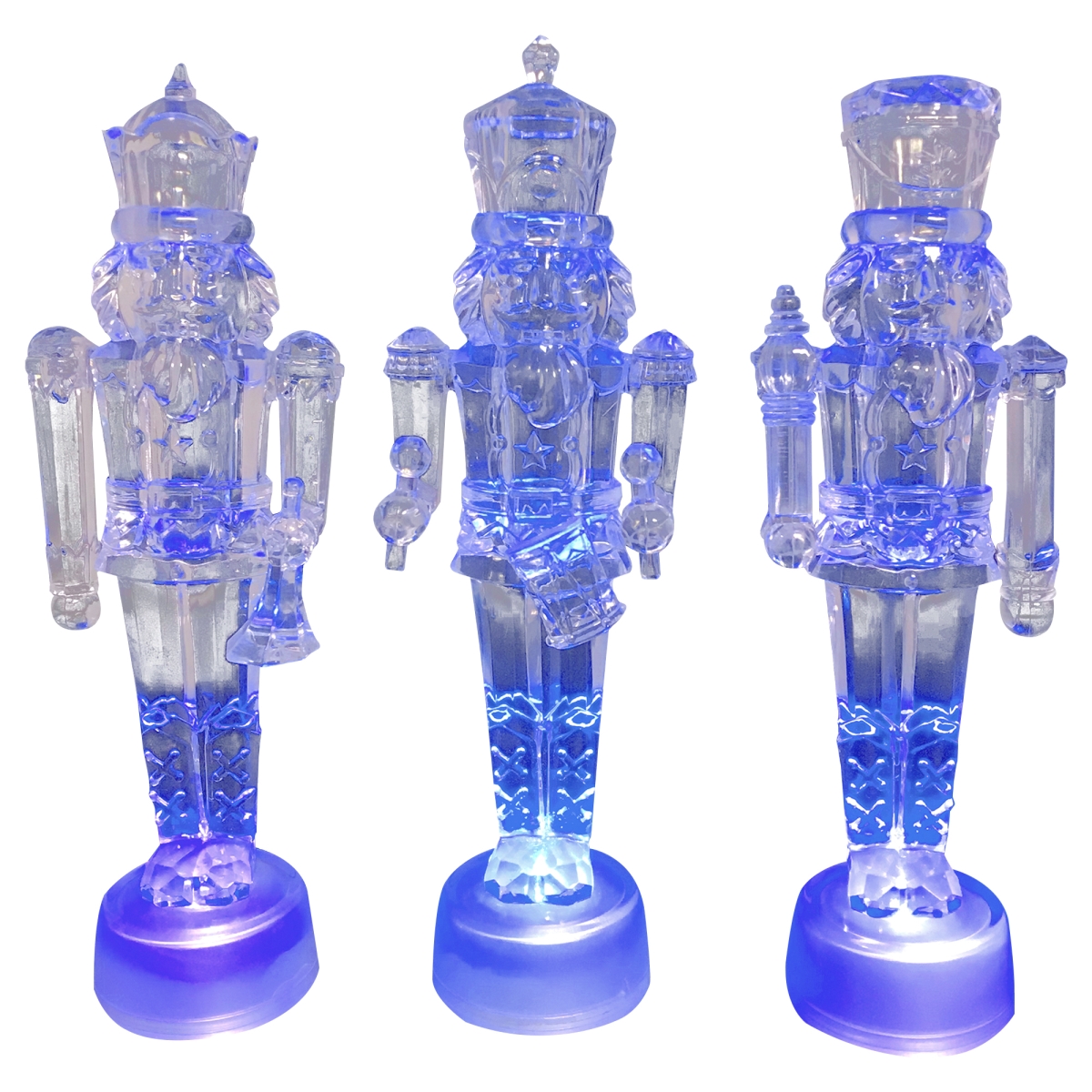 7.5 in. LED Lighted Nutcracker Christmas Figurine - Set of 3