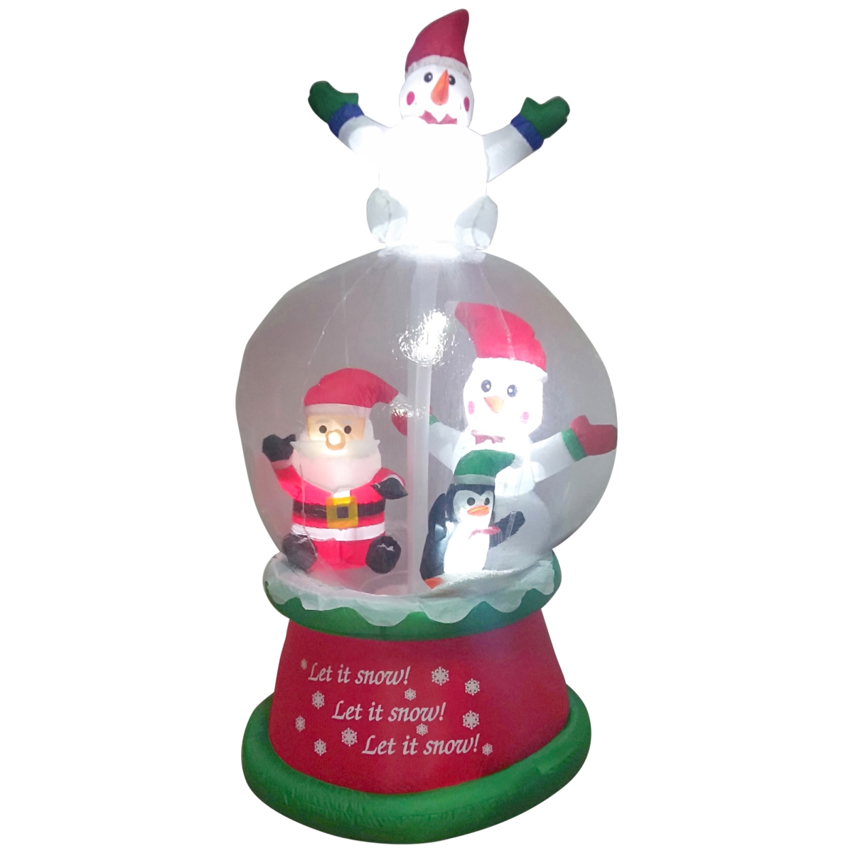 6 ft. Inflatable Let It Snow Festive Family Snow Globe Lighted Outdoor Christmas Decor