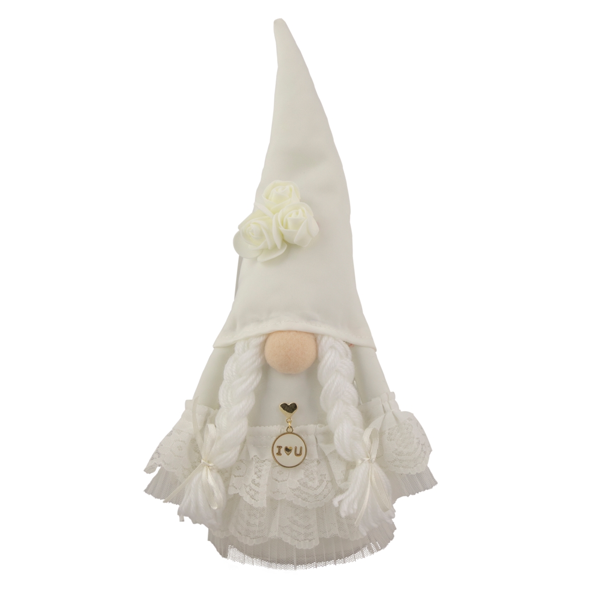 12.75 in. White Wedding Day Bride Gnome