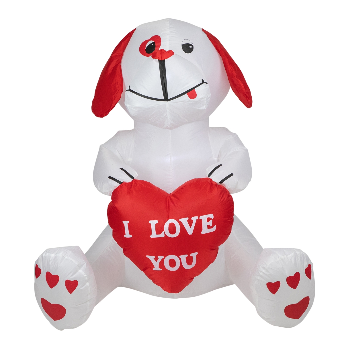 35118805 4 ft. Inflatable Lighted Valentines Day Doggie Outdoor Decoration -  NorthLight