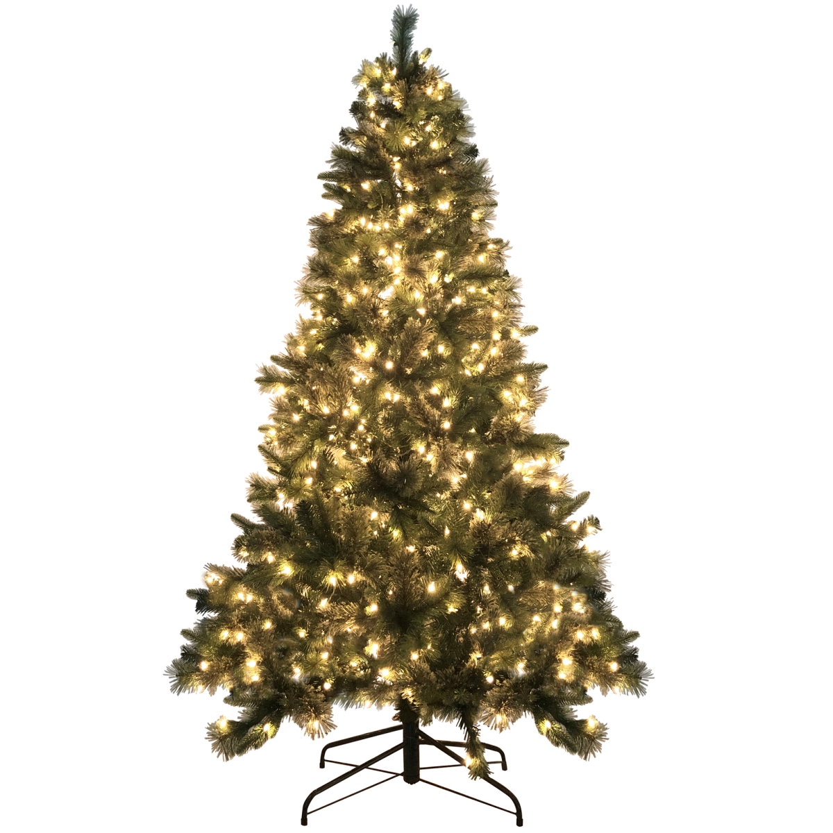 34908494 6.5 ft. Pre Lit Snow Valley Pine Artificial Christmas Tree, Clear -  NorthLight