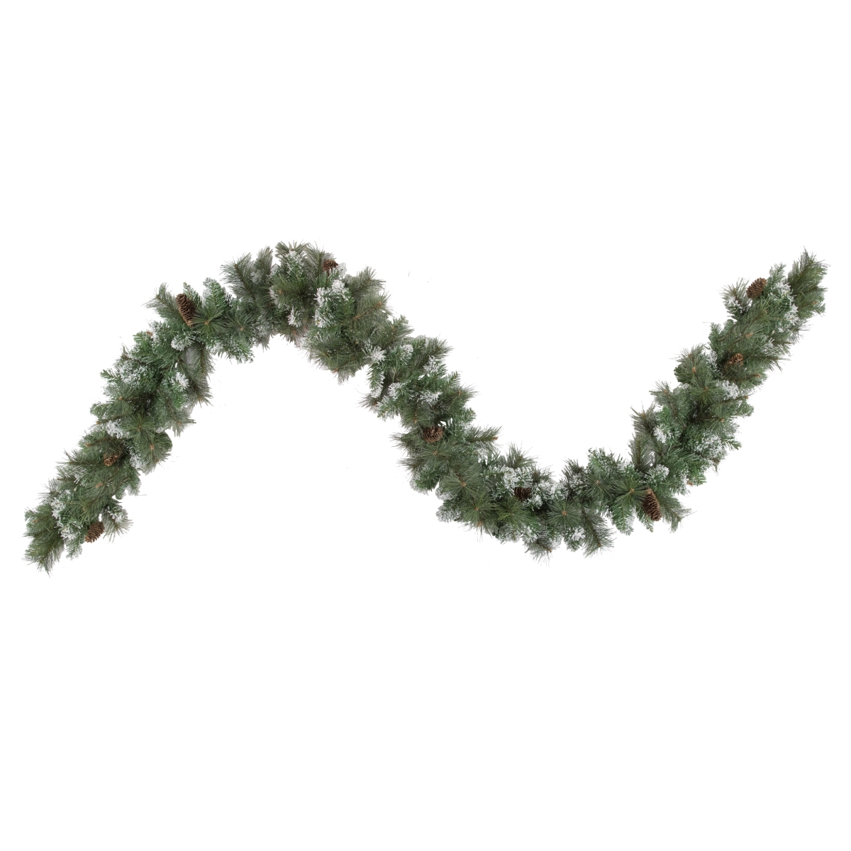 34908496 9 ft. x 10 in. Snow Valley Pine Artificial Christmas Garland, Unlit