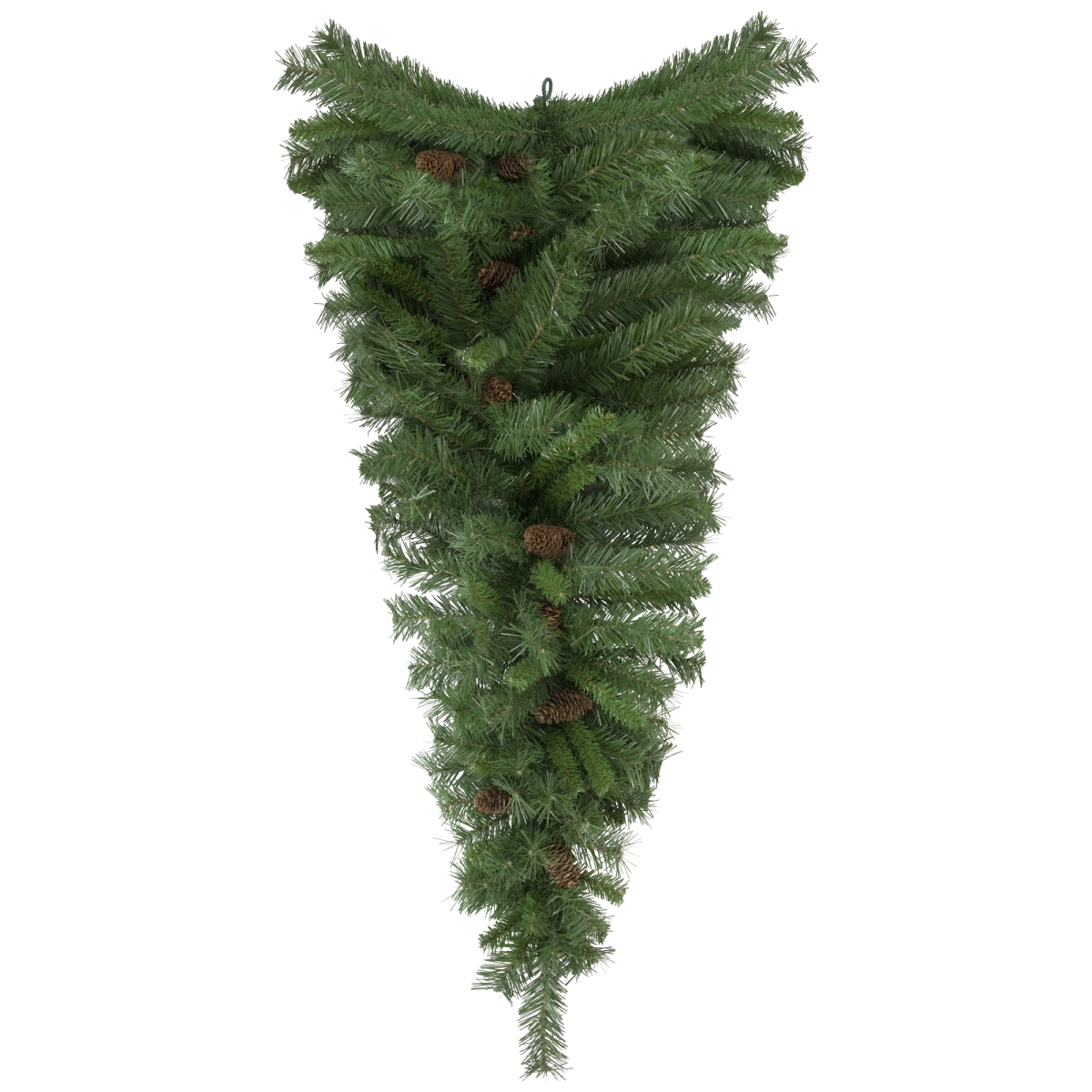 34908602 42 in. Black River Pine Artificial Christmas Teardrop Swag with Pine Cones, Unlit